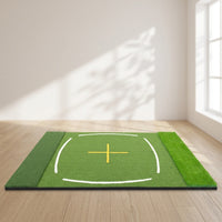 Golf Hitting Mat Driving Range Practice Pad with Cross Auxiliary Line for Indoor Outdoor Swing Training