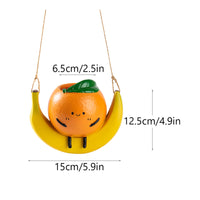 Cute Banana Planter Novelty Swinging Face Planter Small Flower Pot with Drainage Hole Decorative for Windowsill