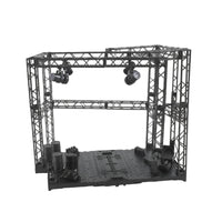 Industrial-Style Model Display Stage Standalone Display Stage with Frame Sturdy Backdrop Stand Modular for Hobbyists, Dioramas