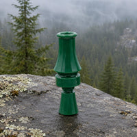 Flared Mouthpiece Duck Call Whistle Tapered Body Mallard Call Whistle Green Gear 11 Cm for Hunters