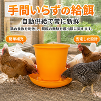 Chicken Feeder Poultry Feeder Automatic Feeder Plastic With Lid Thick Corn-shaped Yellow