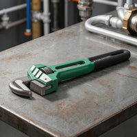 Quick-Style Adjustable Straight Pipe Wrench Heavy-Duty Pipe Wrench with Serrated Gripping Surfaces Industrial Tool Sturdy for Homeowners