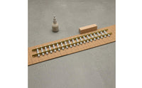Molded Ballast Detail HO Scale Track Section ABS Plastic Model Railway Track Section 51 Cm Long HO Scale Rails Gray Roadbed for Diorama, DIY Scenery