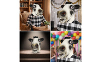 Bovine  Headpiece  Funny Cow Creature Head headpieceSize for Stage Performances