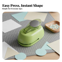 Geometric Shape Cuter Assorted Forms Mini Decorative Hole Cut Set Easy to Use Scrapbooking Tool for Craftspersons, Students, Notebookinging