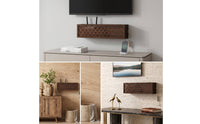 Router Storage Box with Lid Compact Router Cabinet with Cable Holes for Living Room