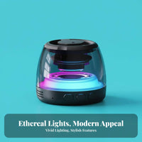 Bluetooth Connectivity attractive componentic Mini Speaker Rich Bass attractive componentic Puck Speaker Miniature Size Portable audio system TWS Stereo Pairing for Music Lovers, mobile device Users, Outdoor, Home, Travel, while moving