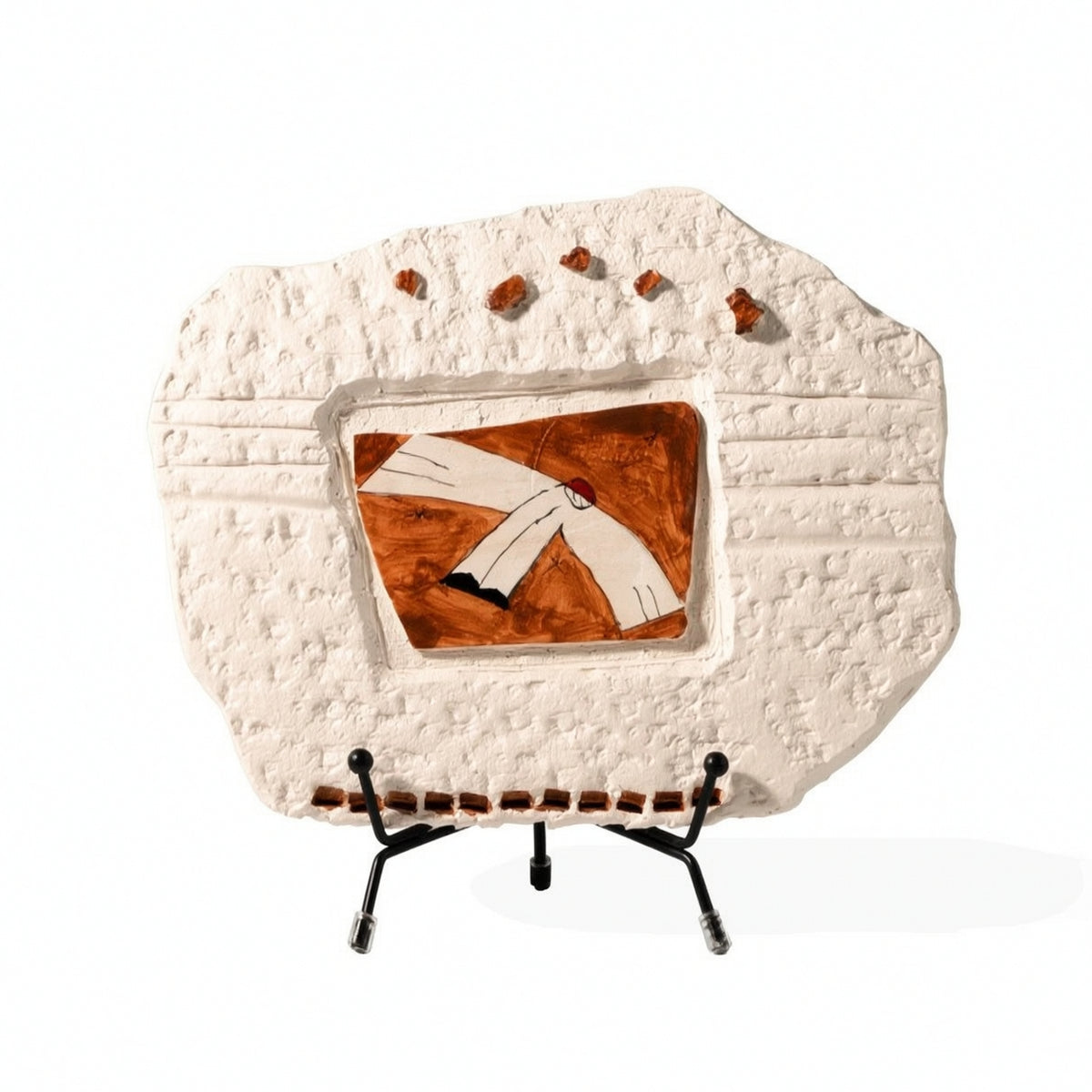 Tabletop Art Piece Compact Sculpture with Stand Decorative Tabletop Ornament for Office Desk