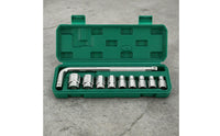 L-Shaped Socket Wrench Set Textured Grip Socket Wrench Set with Case Chrome-Finished Tool Kit with Storage Case for Mechanics, Home Repairs, Workshop