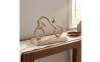 Abstract Cyclist Sculpture Decorative Metal Cyclist Figurine Collectible Biking Sculpture for Living Room