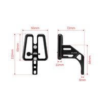 Cycle Rack Riser Bracket CNC-Machined Front Carrier Block with Clamp Fast-Release Bike Fork Mount for Cyclists, Commuters, Folding Bikes