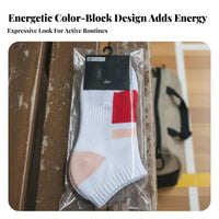Low Cut Sports Socks Sweat-Absorbent Sport Socks Breathable Footwear Accessory for Athletes, Runners, Badminton, Workout, Outdoor Activities