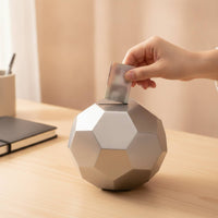 Soccer Ball Saving Box Decorative Soccer Piggy Bank Geometric Saving Box with Deposit Opening for Kids, Boys, Shelf, Bedroom