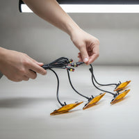 4 Pieces Grille Light Kit with Wiring Harness Front Grille Lights Bright Auxiliary Lights with Mounting for Truck Owners