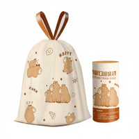 50 Pieces Leak-Proof Capybara Print Trash Liners Thickened Material Portable Cleaning Bags Tear Resistant for Car Owners, Dorm Room, Bedroom