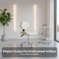 Adjustable Height Wheeled Saddle Stool effortless Rolling casters Wheeled Saddle Seat with supportrest Ergonomic Design rotating Chair Thick Padded padding for Beauticians Artists, Nail Technicians, cosmetics studio, laboratoryoratory, Workshop