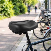 Shock Absorbing Electric Bike Saddle Enlarged Electric Bike Seat Soft Latex Saddle Easy-Install for Commuters