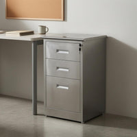 Lockable Steel Filing Cabinet Compact Three-Drawer Steel Cabinet Floor-Standing