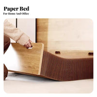 Foldable Paper Bed Multi-Functional Space-Saving Furniture Extendable Cellular Design for Students, Adults, Entryway