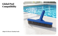 Metal Bristles Pool Cleaning Brush Hanging Hole Pool Brush Raised Handle Side Braces