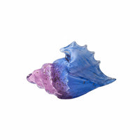 Modern Design Glass Conch Shell Figurine Artistic Piece Tabletop Sculpture Gradient Color House Decoration Lustrous Finish for Office