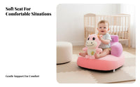 Anti-Tip Design Velvety Creature Sofa Chair Soft and Comfortable Velvety Creature Sitting Coach Non-Slip Bottom Baby Floor Seat Easy to Clean for Infants, Toddlers, Parents, Nursery, Playroom, Living Room, Indoors