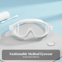 Waterproof Post-Surgery Eye Protector Protection Wraparound Safeguard Glasses Wide Vision Anti-Fog Safety Goggles Lightweight for Adults, Women, Workers, Showering, Outdoor, Workplace