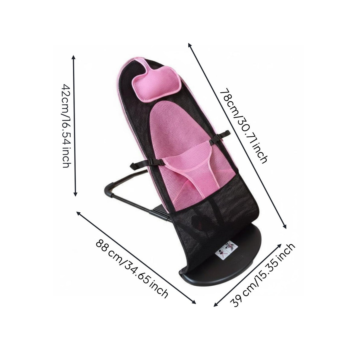 Breathable Mesh Pet Rocking Chair Lightweight Dog Bouncer Chair Elevated Design Portable Pet Rocker Bed Non-Electric for Small Dogs, Cats, Young Dogs, Travel, Outdoor