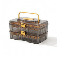 Compact Ice Cube Tray with Lid and Bin Translucent Ice Cube Tray with Bin Stackable Container Reusable for Countertop