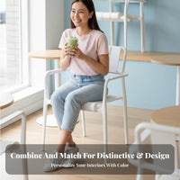 Nordic design Stackable Pfinalic Shell Chair Modern Design Armless Shell Chair Minimalist aesthetic Cafe Seat Lightweight for Small Apartment Dwellers, Business Owners, Dining Room, Kitchen, Reception Area, Office