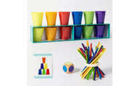 Color Sorting Toy with Cups Geometric Sorting Game Logical for Homeschool