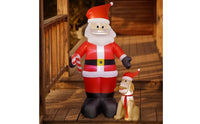 Weather-Resistant Christmas Inflatable with Dog Festive Christmas Inflatable Decoration Whimsical Ornament Funny for Yard