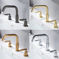 3 Hole Washroom Faucet Deck Mounted Tap Modern Hardware for Washroom