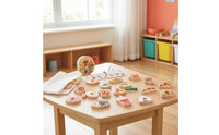 Wooden Lacing Toy Natural Wood Lacing Toy with Wooden Beads for Children