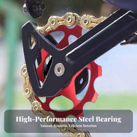Rear Derailleur Pulley Steel Bearing Cycle Guide Wheel Bike Pulley Wheel Wide Compatibility Bike Guide Wheel Sealed