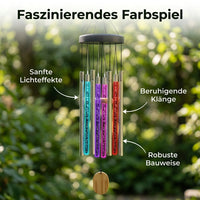 Solar Wind Chime for Outdoor, 750mm Color-Changing Wind Chime for Garden, Waterproof Hanging Decoration for Balcony and Terrace, Atmospheric Lighting