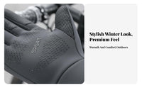 Touchscreen Winter Gloves Adjustable Wrist Strap Waterproof Touchscreen Gloves Breathable Lightweight for Women, Driving, Hiking