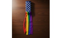 Digital Printed American Flag Windsock Vibrant Colors USA Flag Windsock Weather Resistant Patriotic Wind Streamer Easy to Hang for Outdoor, Garden, Patio, Porch