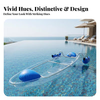 Transparent 2-Person Kayak Transparent Design Transparent Watercraft Underwater View Watercraft for Pairs, Boating Aficionados, Sightclearing