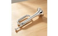 Ceremonial Brass Bugle with Gloves Compact Instrument Long-Lasting for School Bands