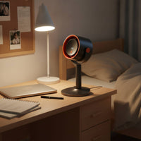 Desktop Fan with Air Purifier Stepless Speed Air Purifier Fan Strong Air Current Compact for Office Workers, Desk, Bedroom