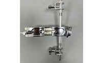 Metal Cowbell Clamp Knurled Cowbell Bracket Silver-Toned Drum Mounting Bracket Stable for Drummers, Percussionists, Live Stage, Rehearsal Areas