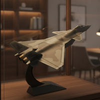 1/48 J-20 Model Diecast Fighter Jet Model with Display Stand Alloy Low-Observable Aircraft for Aviation Fans