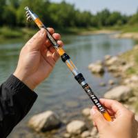 Fishing Rod and Reel Set Carbon Fiber Telescopic Sea Fishing Pole Multi Piece