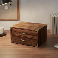 Wooden Drawer Organizer Space-Saving Retro Desktop Storage Box Rustic Storage Drawers Versatile Apothecary Cabinet Pre-Assembled