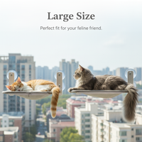 Cat Window Hammock with Suction Cups - Sunbathing Perch for Cats