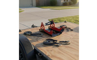 Heavy Duty Front Wheel Chock Stand Iron Vehicle Accessory Foldable for Hauling Vehicle