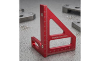 Engraved Scale 45 Degree Marking Ruler Cutout Openings Angle Marking Ruler Rigid Metal-Like Finish