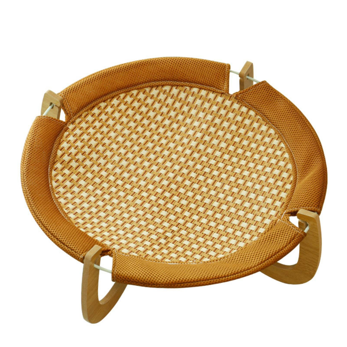 Elevated Pet Lounger Bed Breathable Elevated Pet Bed Easy Assembly Round Cat Cooling Lounger for Small Dogs