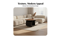 Light Luxury Aesthetic C-Shaped Rolling Stand Minimalist design Sofa Table Sintered Stone Top Home Furnishing Space-Saving Design for Apartment Dwellers, Remote Workers, Homeowners, Living Room, Small Spaces, Bedroom